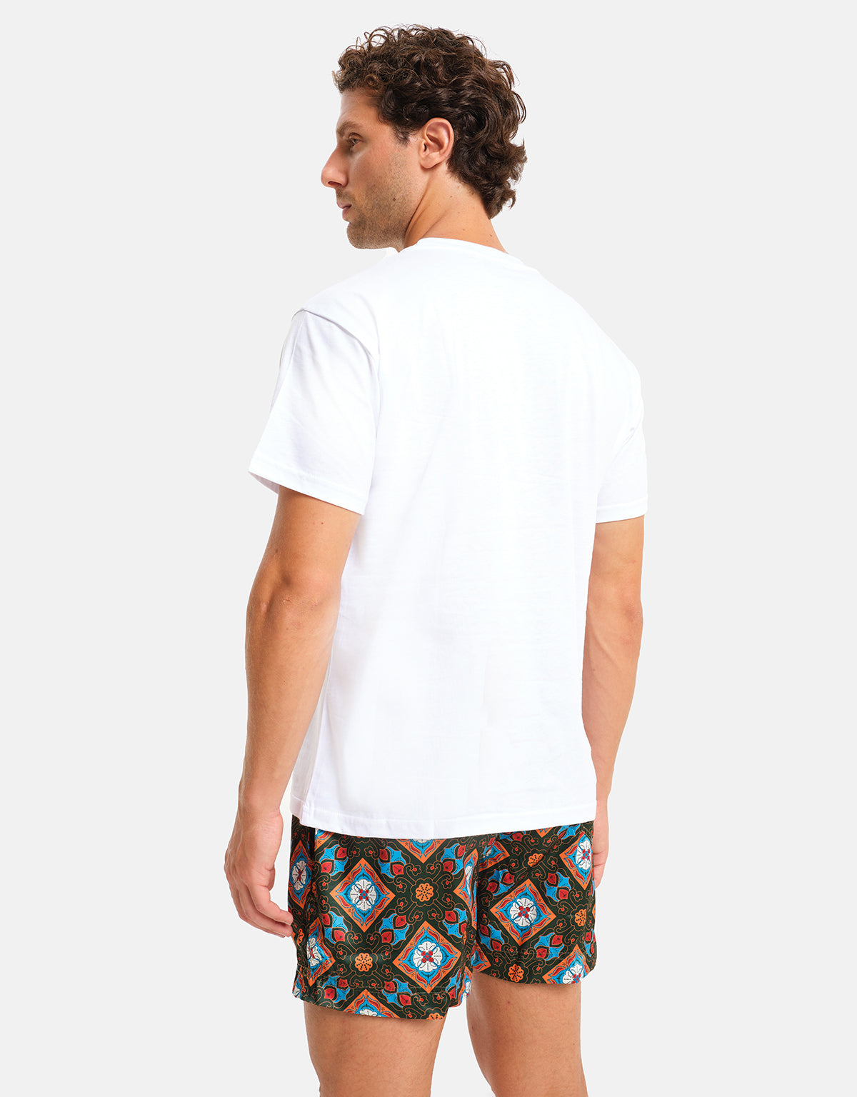 White Cotton Beach Embroidery T-Shirt