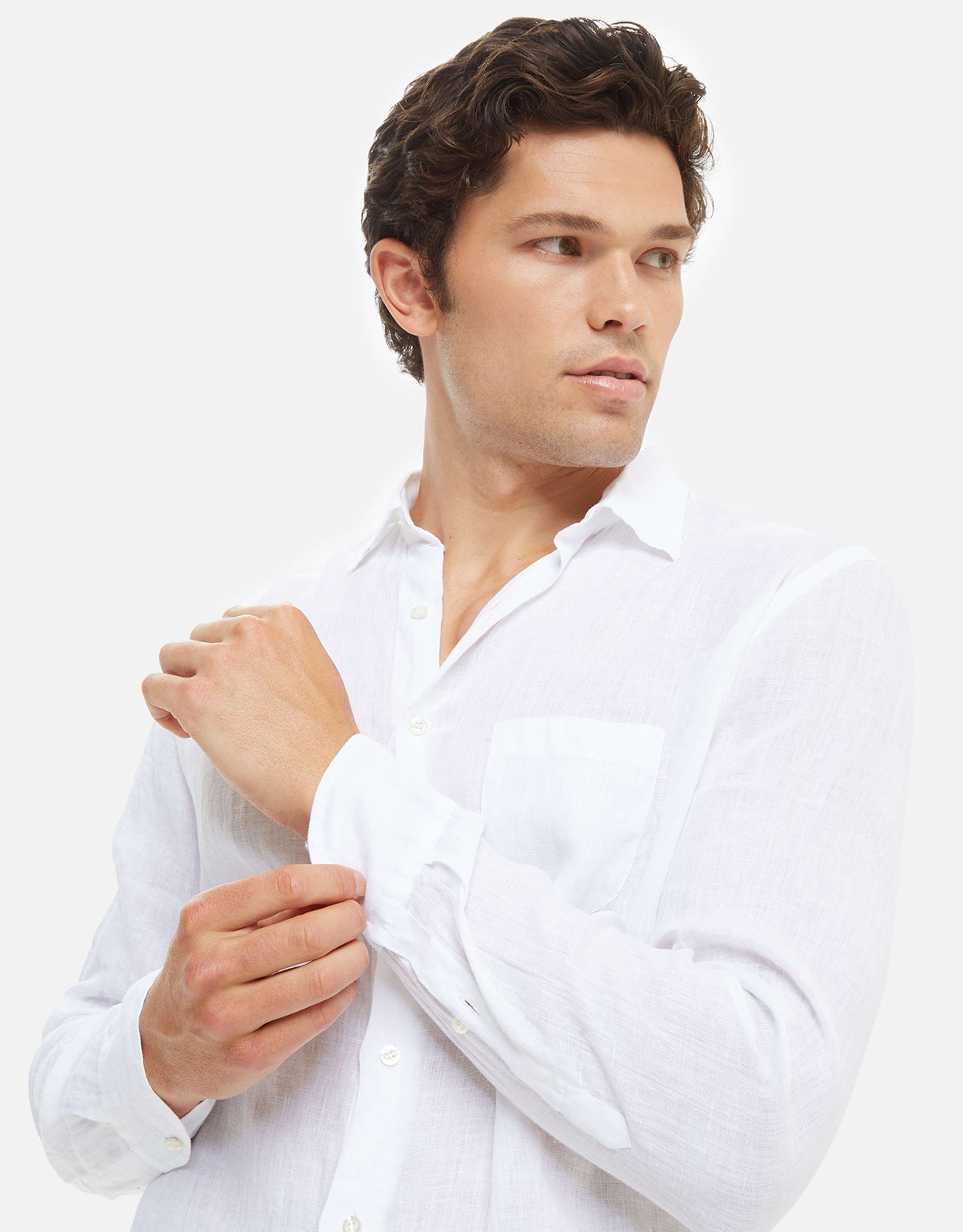 White Linen Beach Shirt