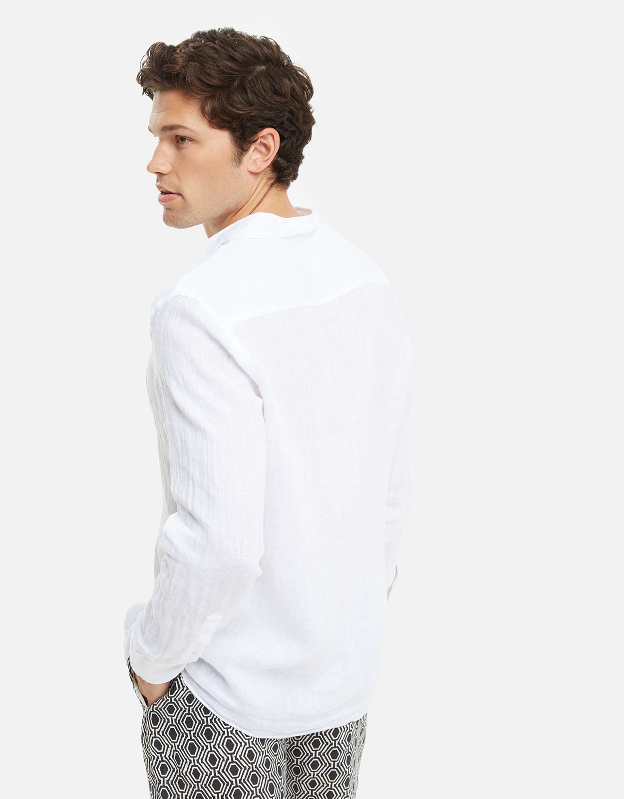 White Linen Beach Shirt