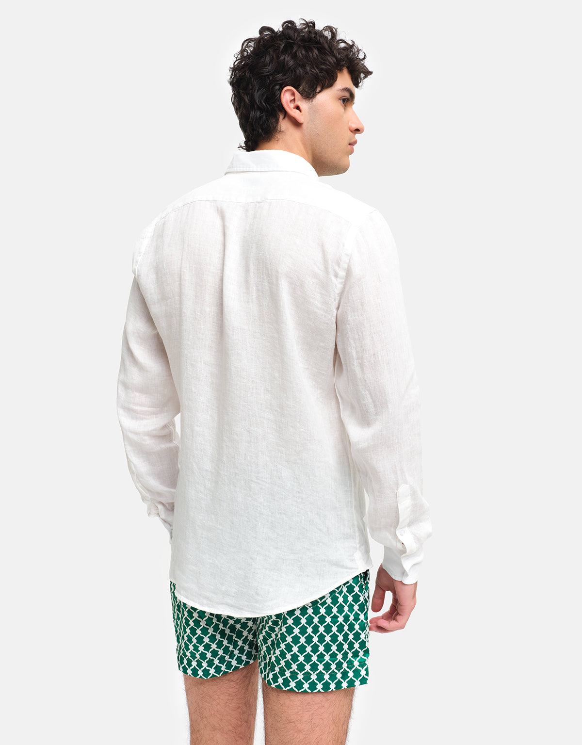 White Linen Beach Shirt