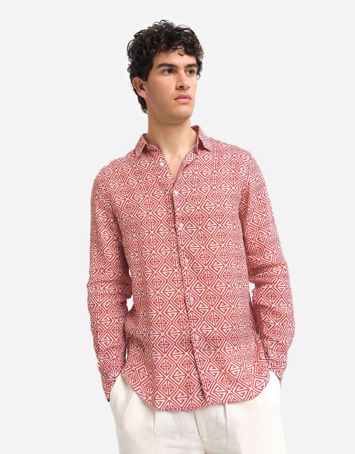 Camicia Villagonia Lino Slim Fit