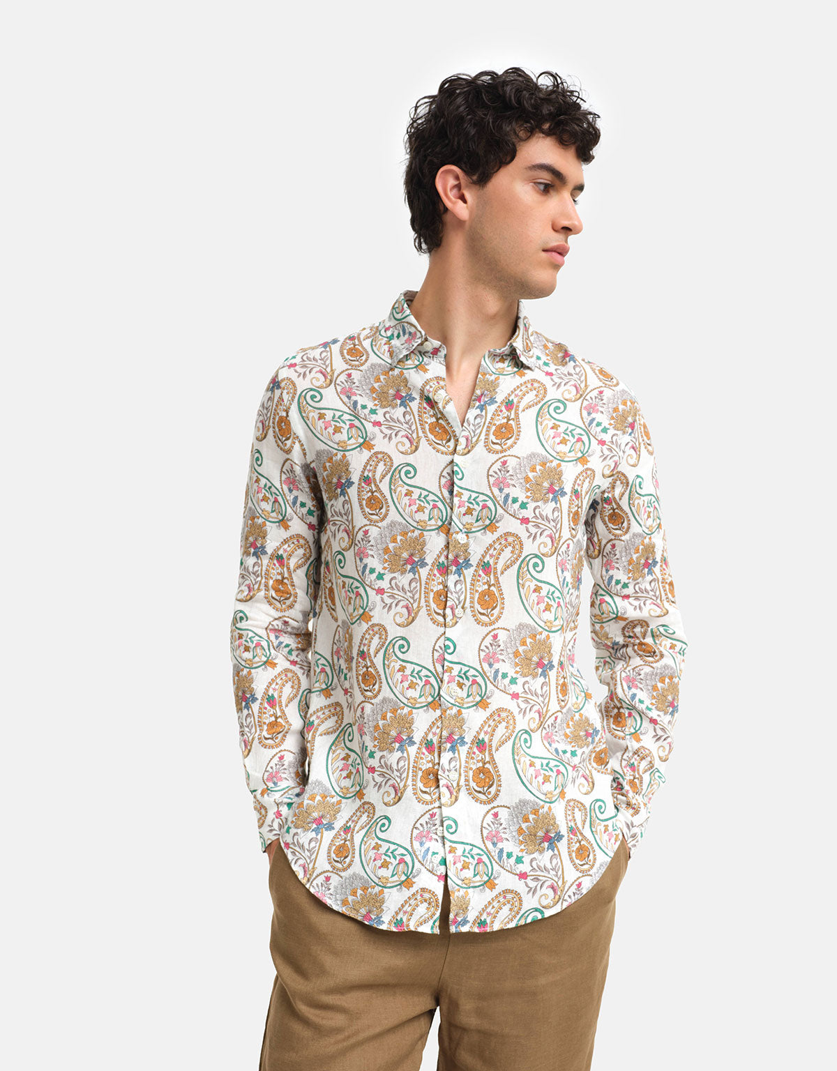 Camicia Casablanca Lino Slim Fit