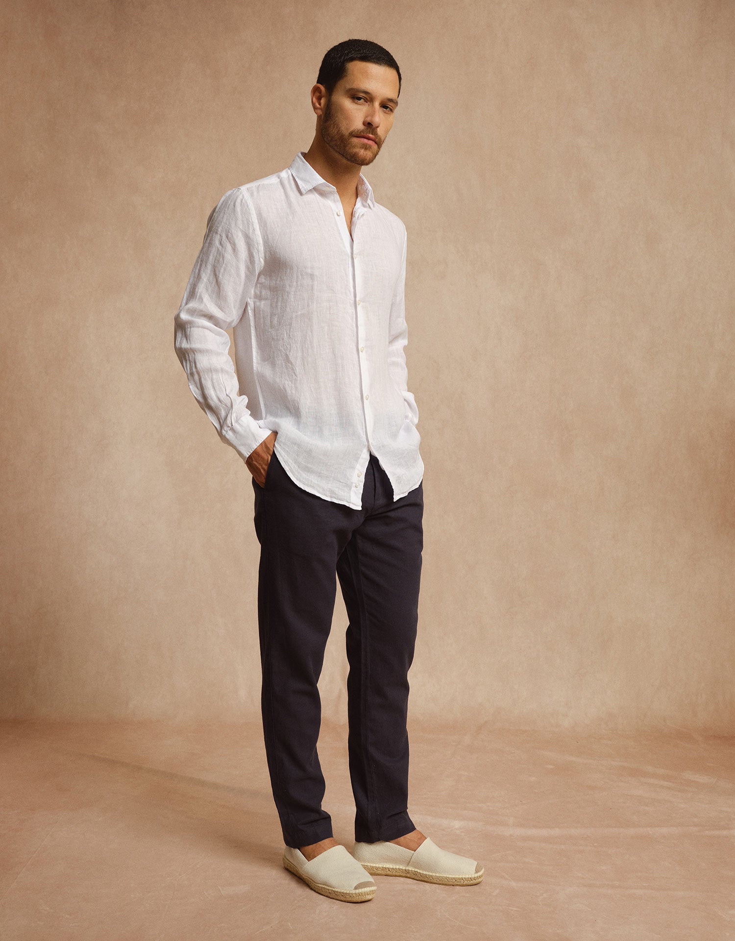 White Linen Beach Shirt