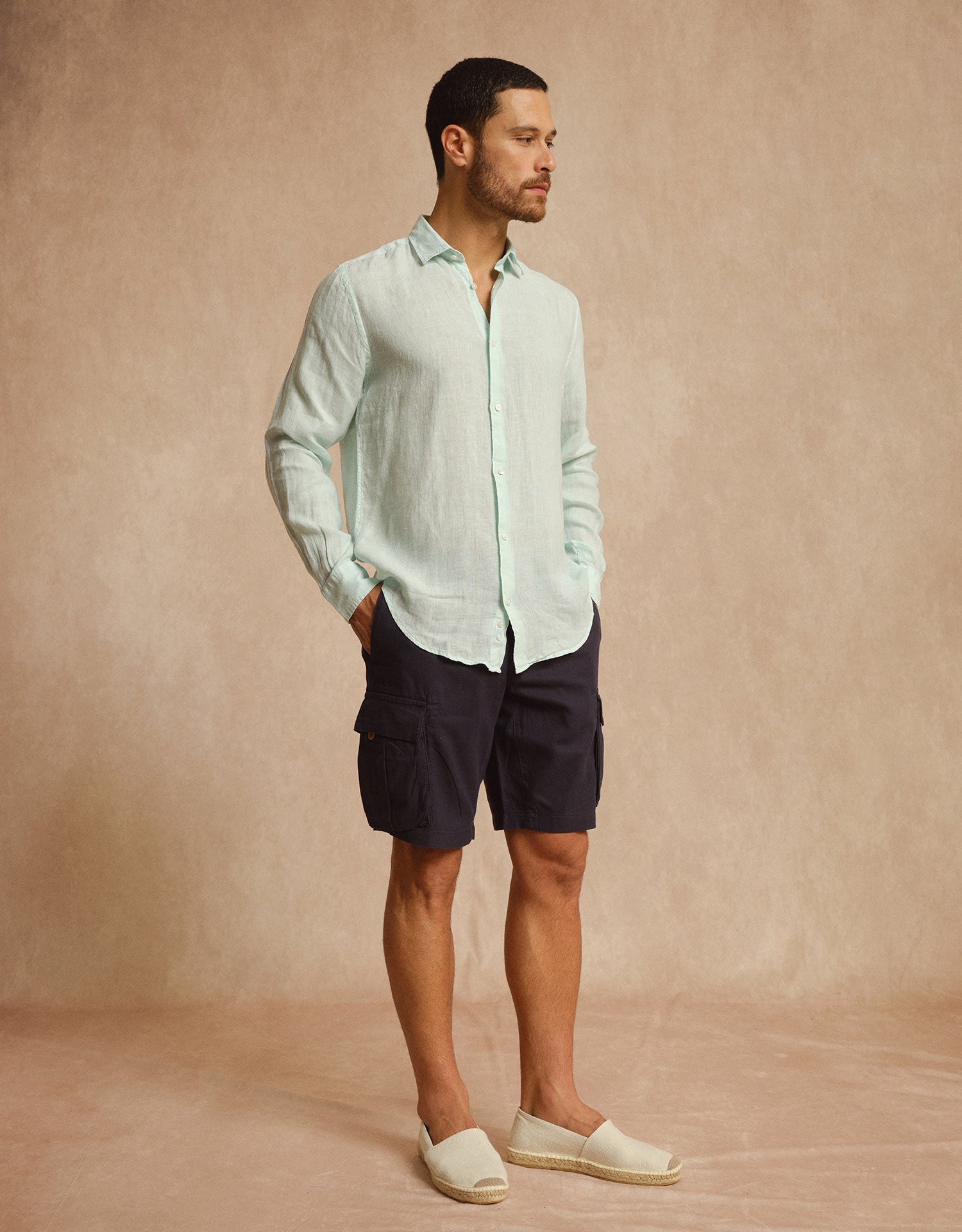 Aquamarine Linen Shirt