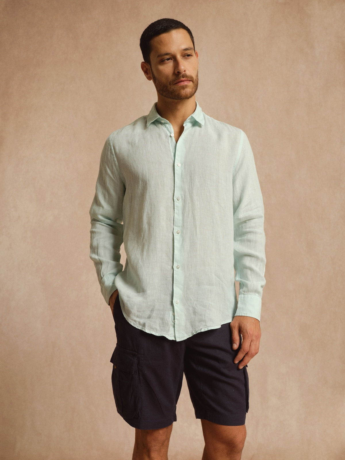 Aquamarine Linen Shirt