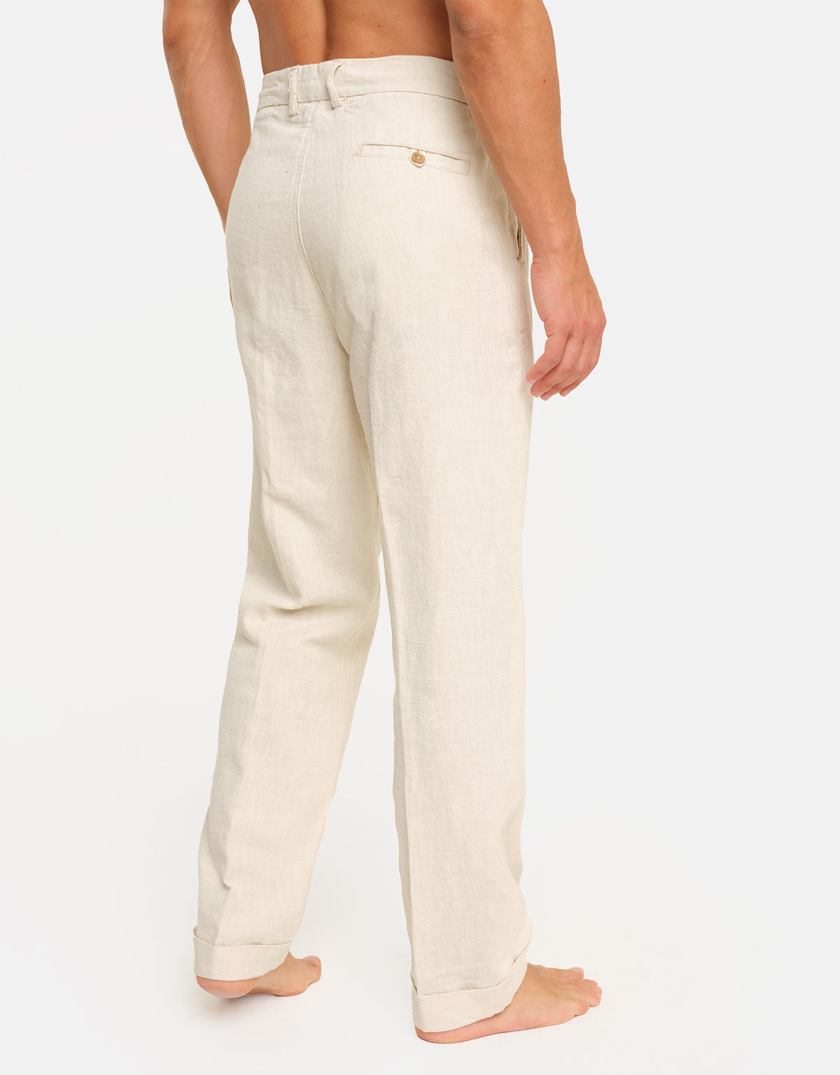 Marzamemi linen pleated trousers