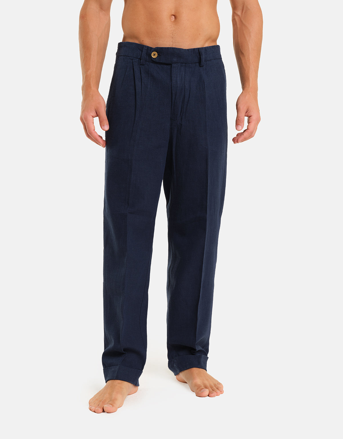 Stromboli linen pleated trousers