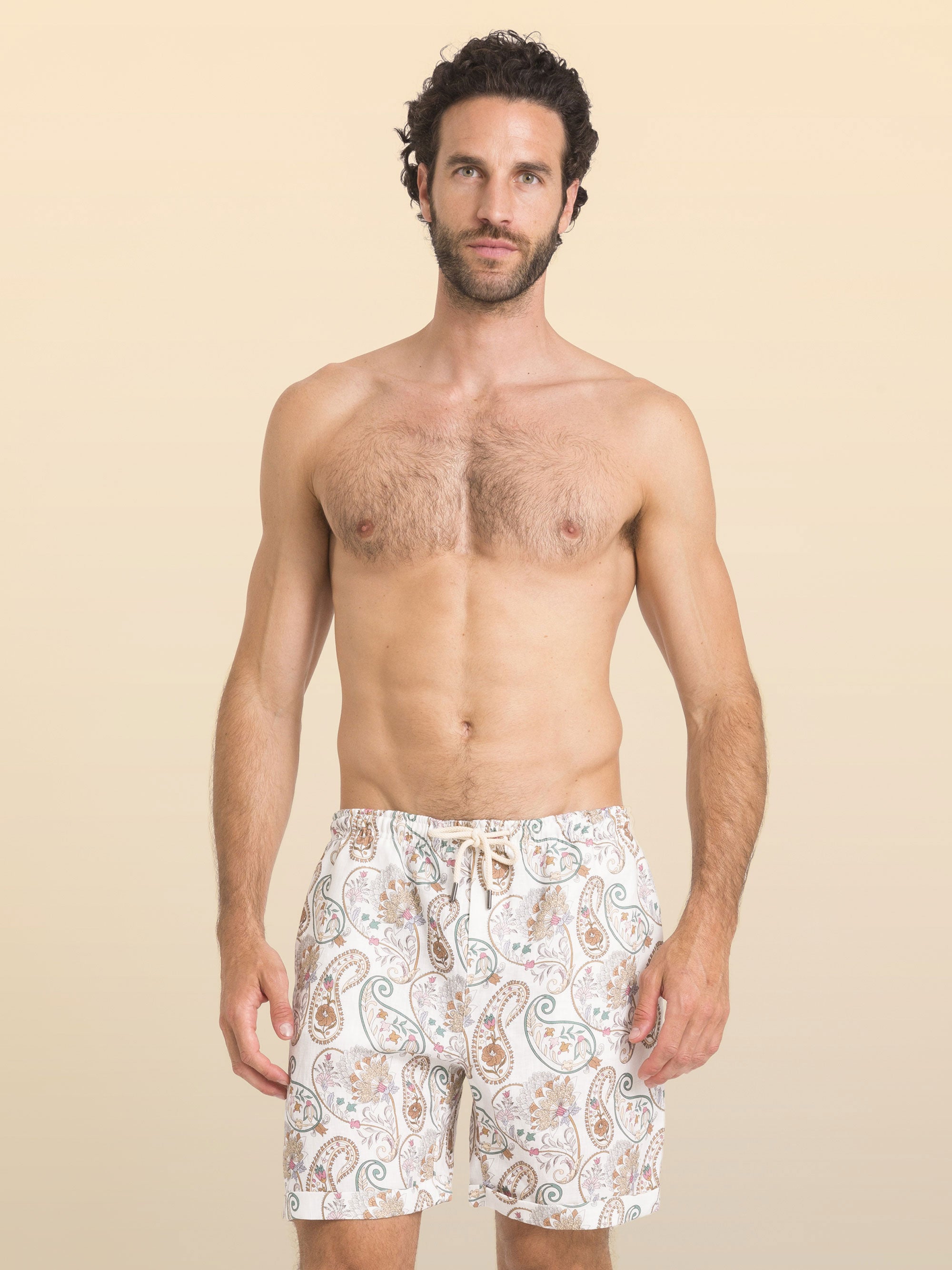 PANTABASKET DE LINHO ESTAMPADO CASABLANCA