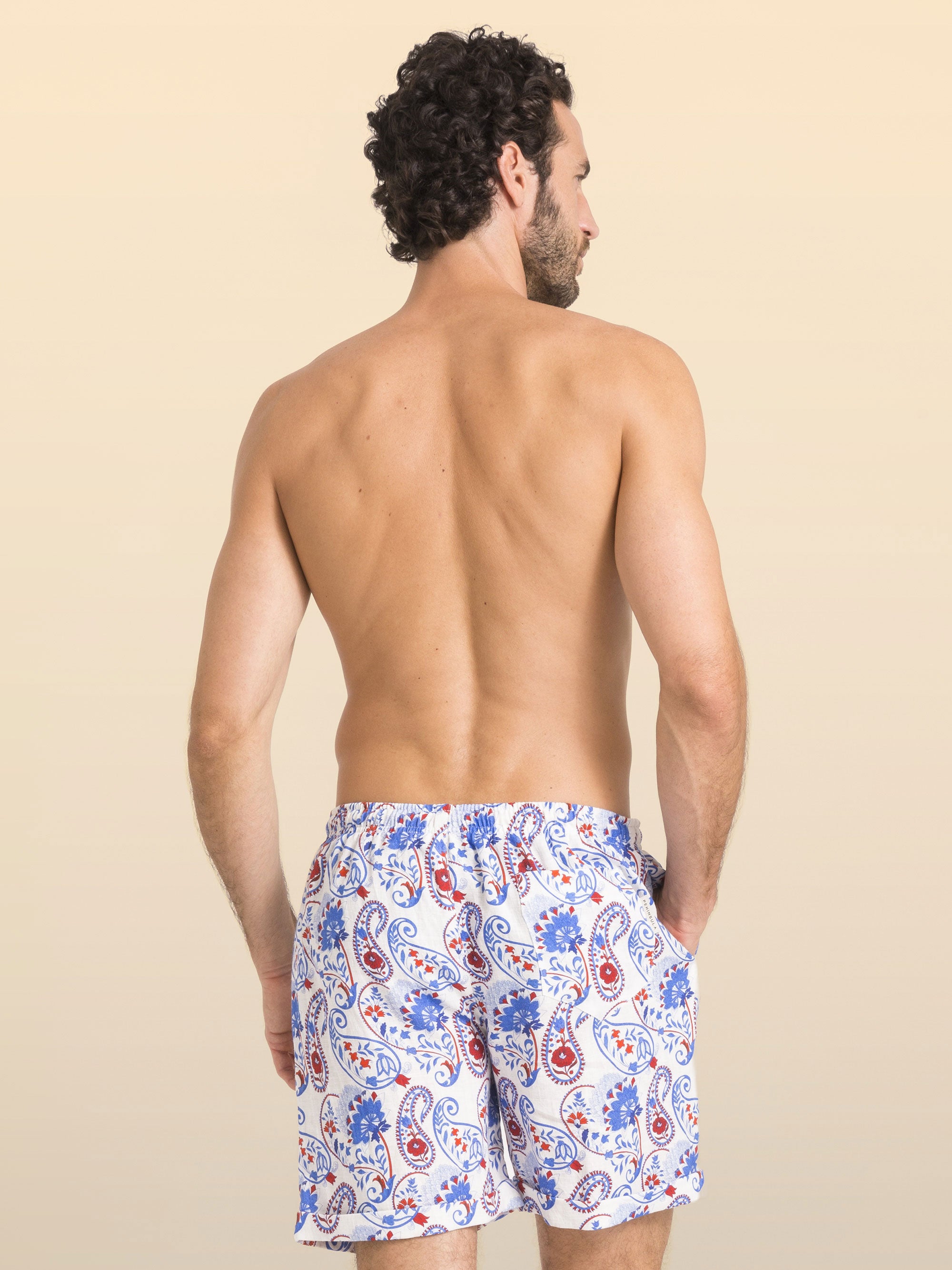 PANTABASKET DE LINHO ESTAMPADO CASABLANCA