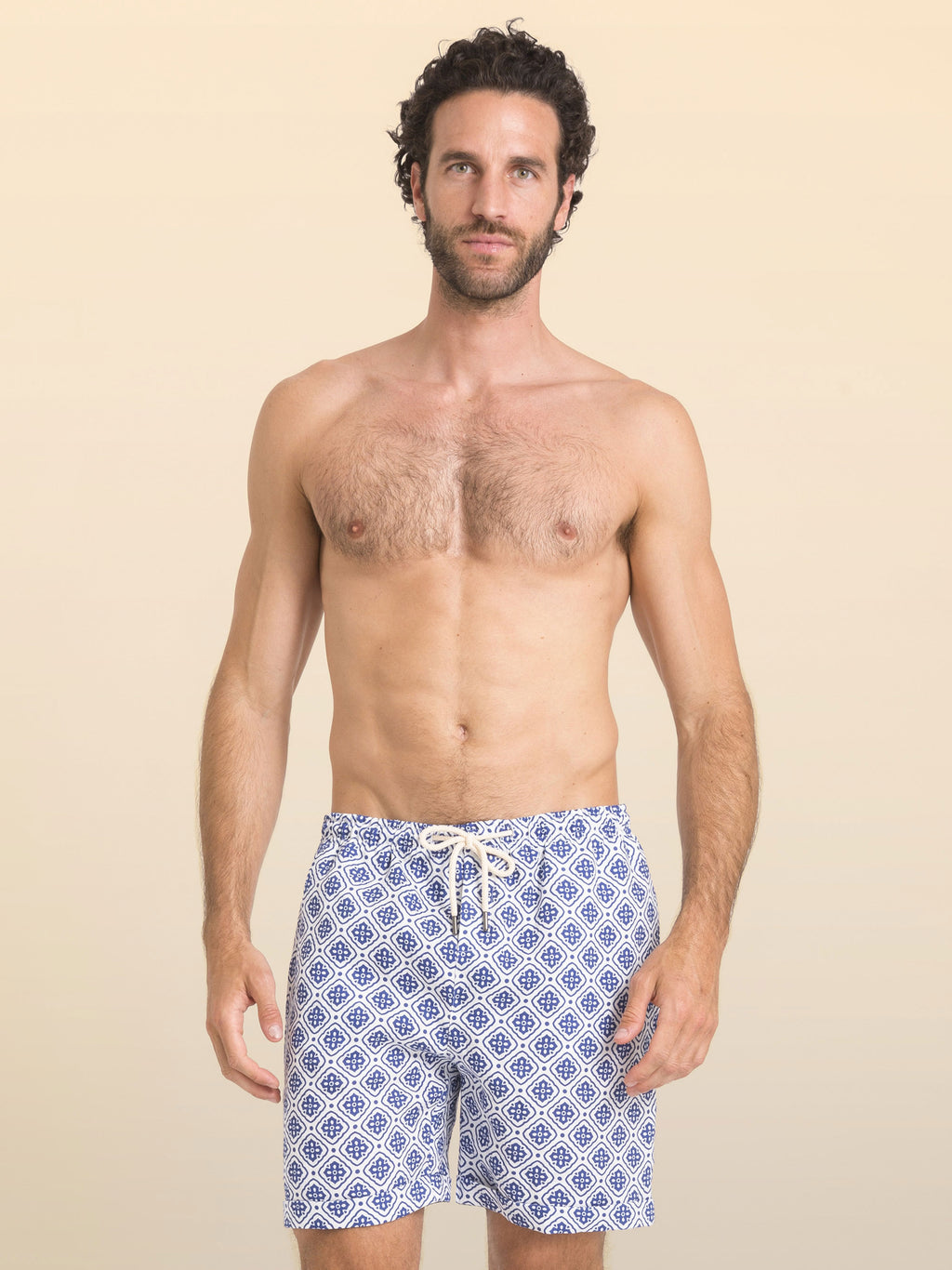 BEDRUCKTE LEINEN-PANTABASKET PANTELLERIA