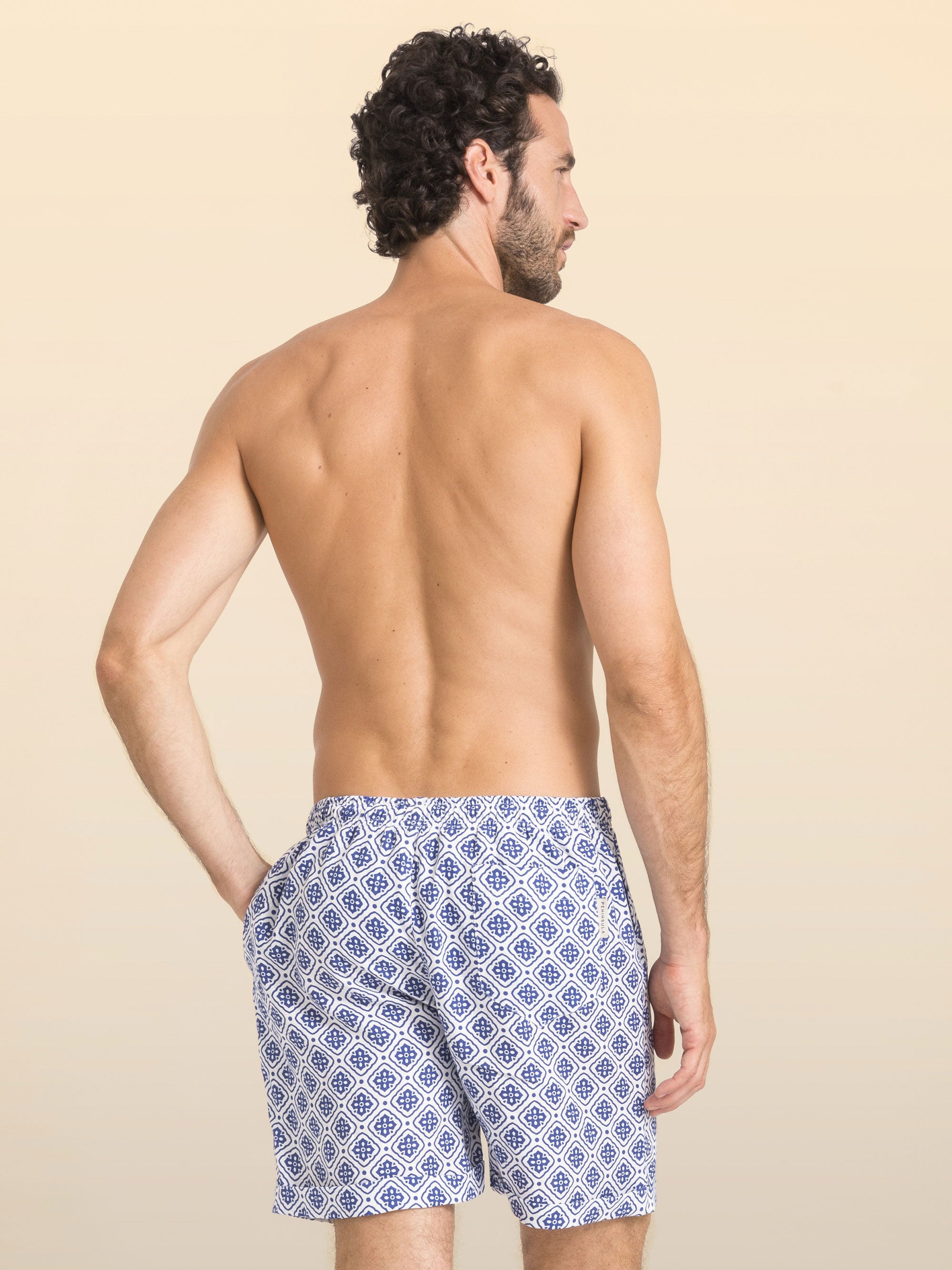 PANTABASKET EM LINHO ESTAMPADO PANTELLERIA