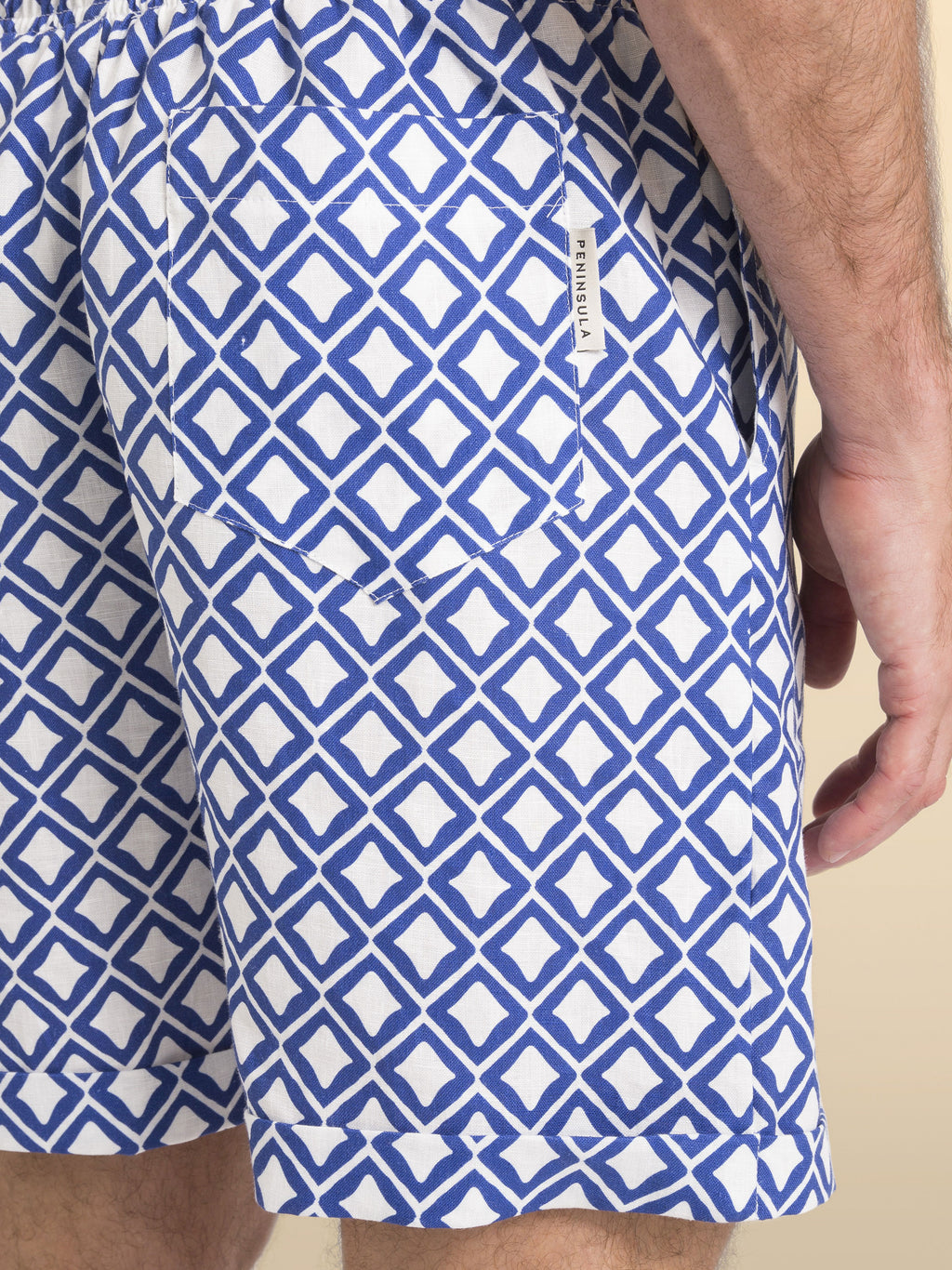 PANTABASKET EM LINHO ESTAMPADO TEULADA