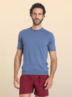 CAMISOLA DE GOLA REDONDA EM TRICOT DE MANGA CURTA CALA VOLPE