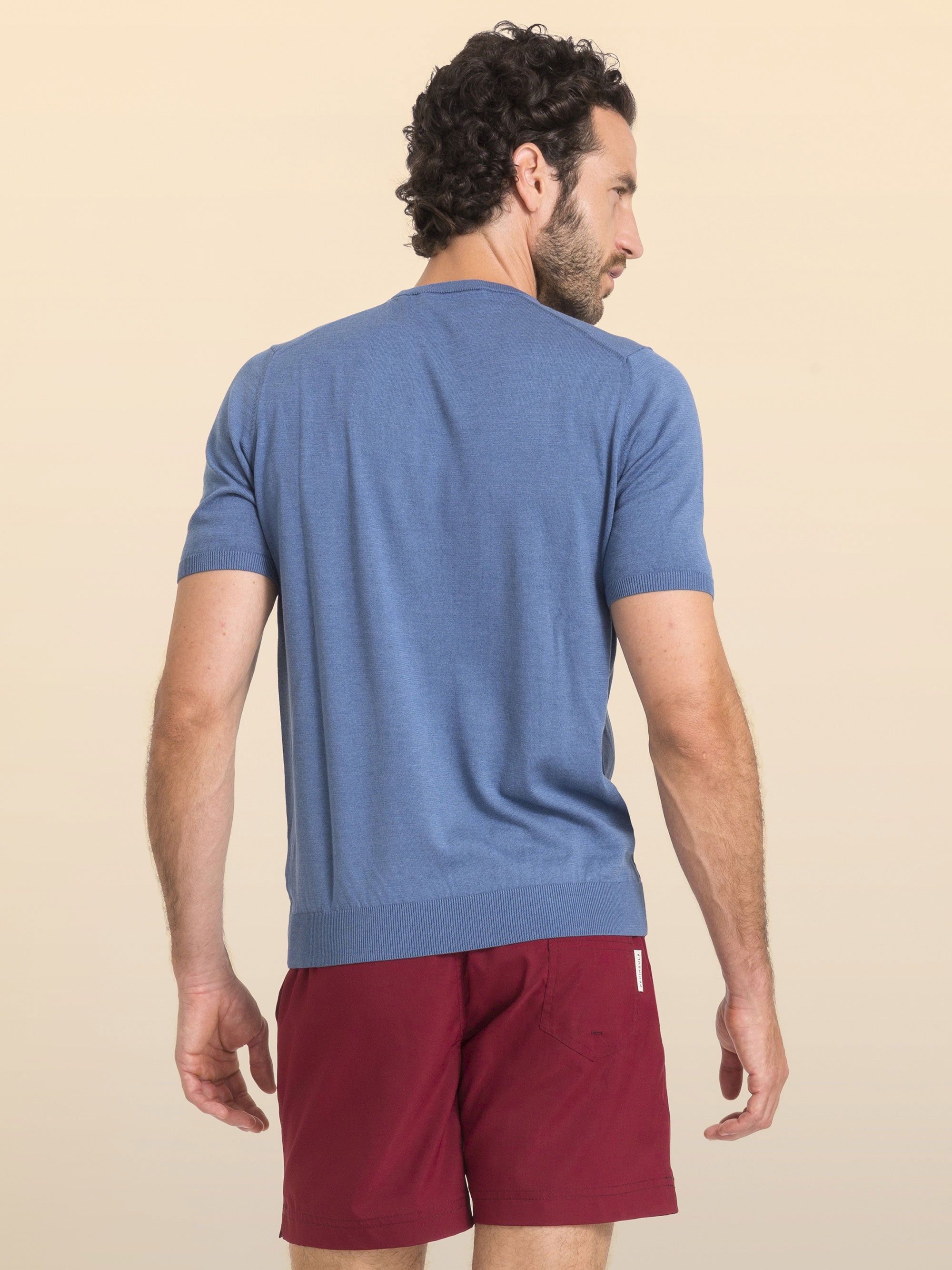 MAGLIA GIROCOLLO IN TRICOT A MANICHE CORTE CALA VOLPE