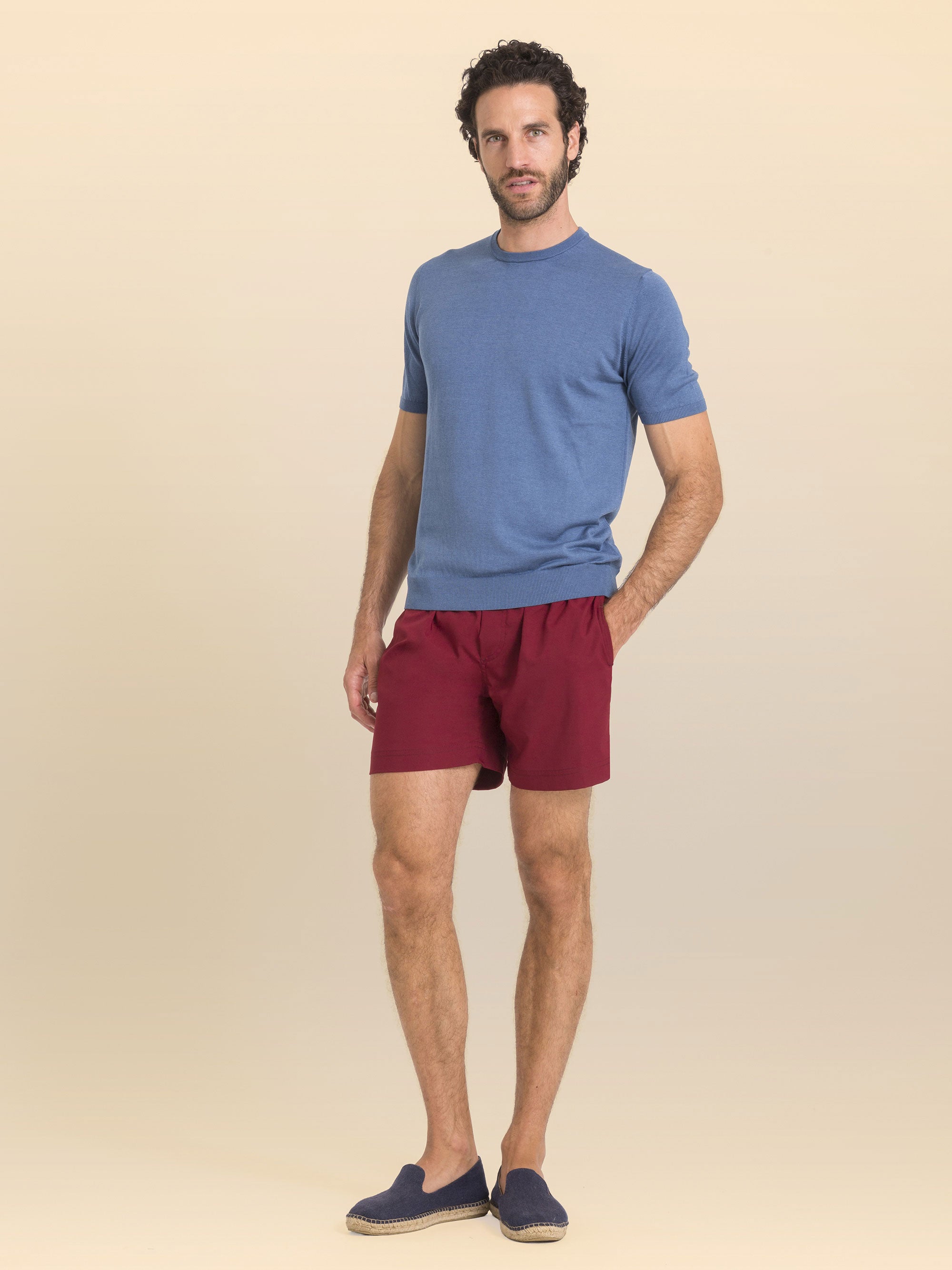 MAGLIA GIROCOLLO IN TRICOT A MANICHE CORTE CALA VOLPE