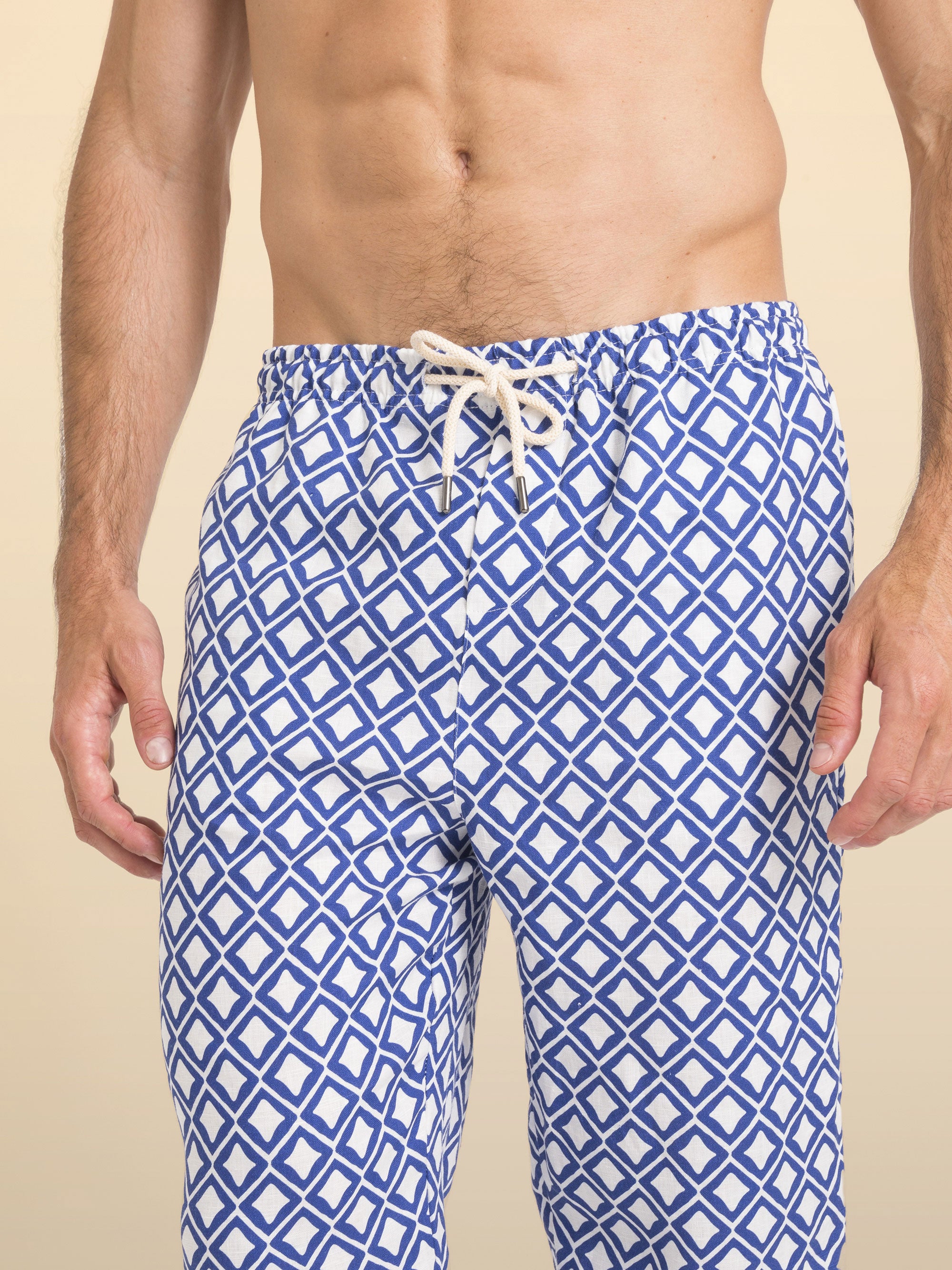 CALÇAS DE LINHO ESTAMPADO TEULADA