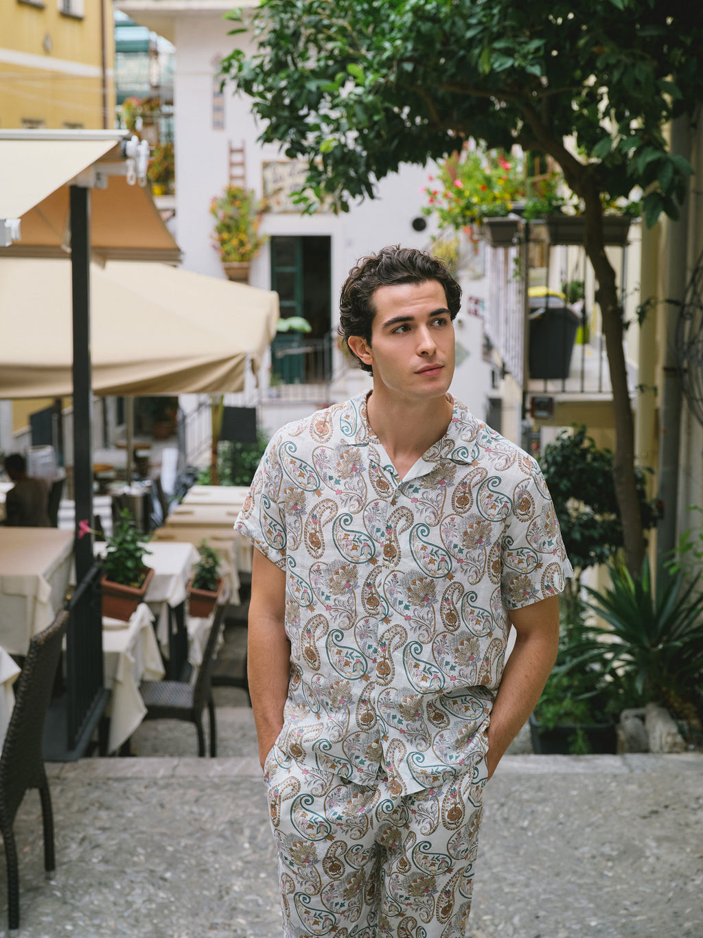 Bowlinghemd aus Leinen Casablanca