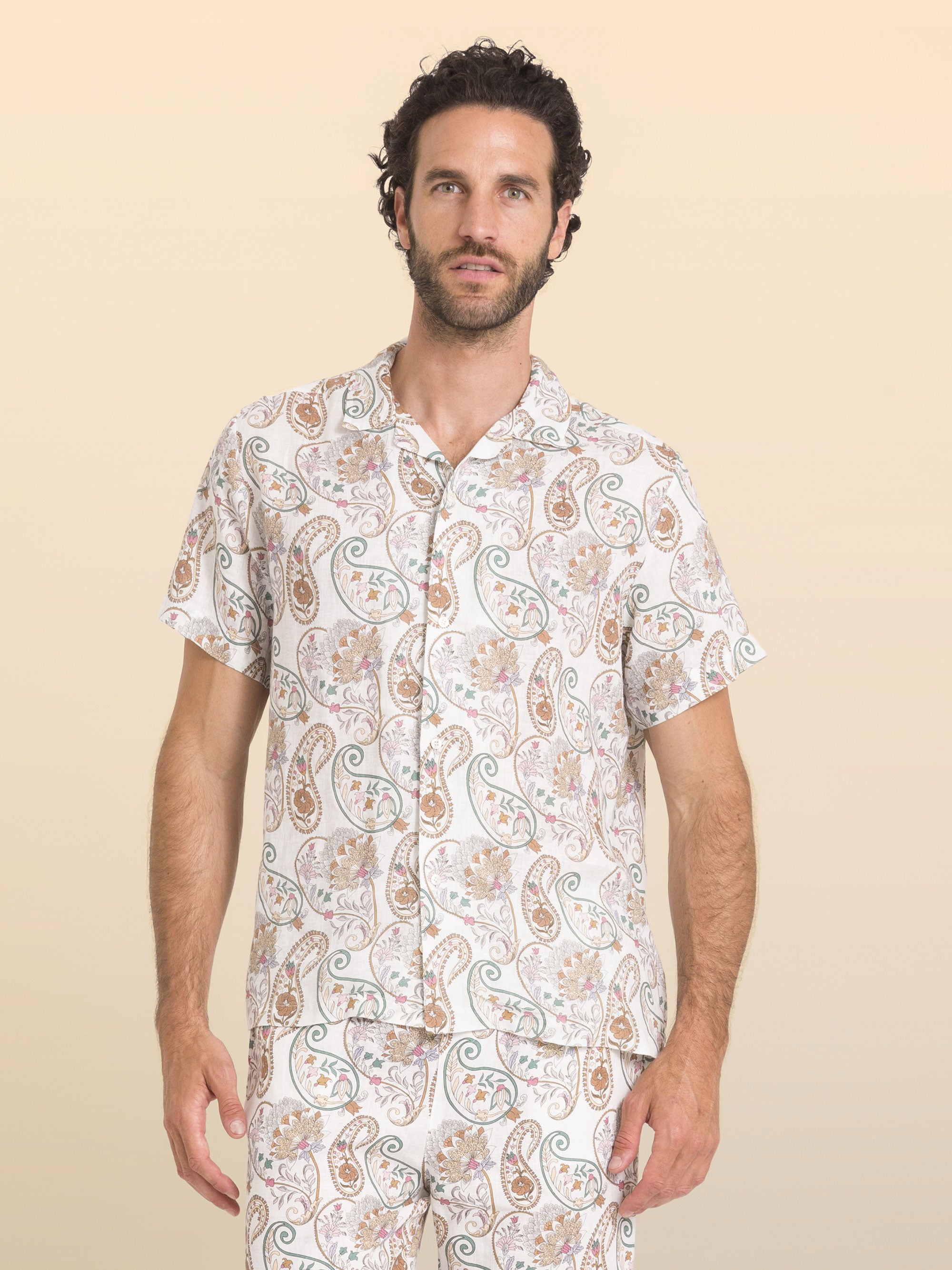 CAMISA BOWLING EM LINHO CASABLANCA