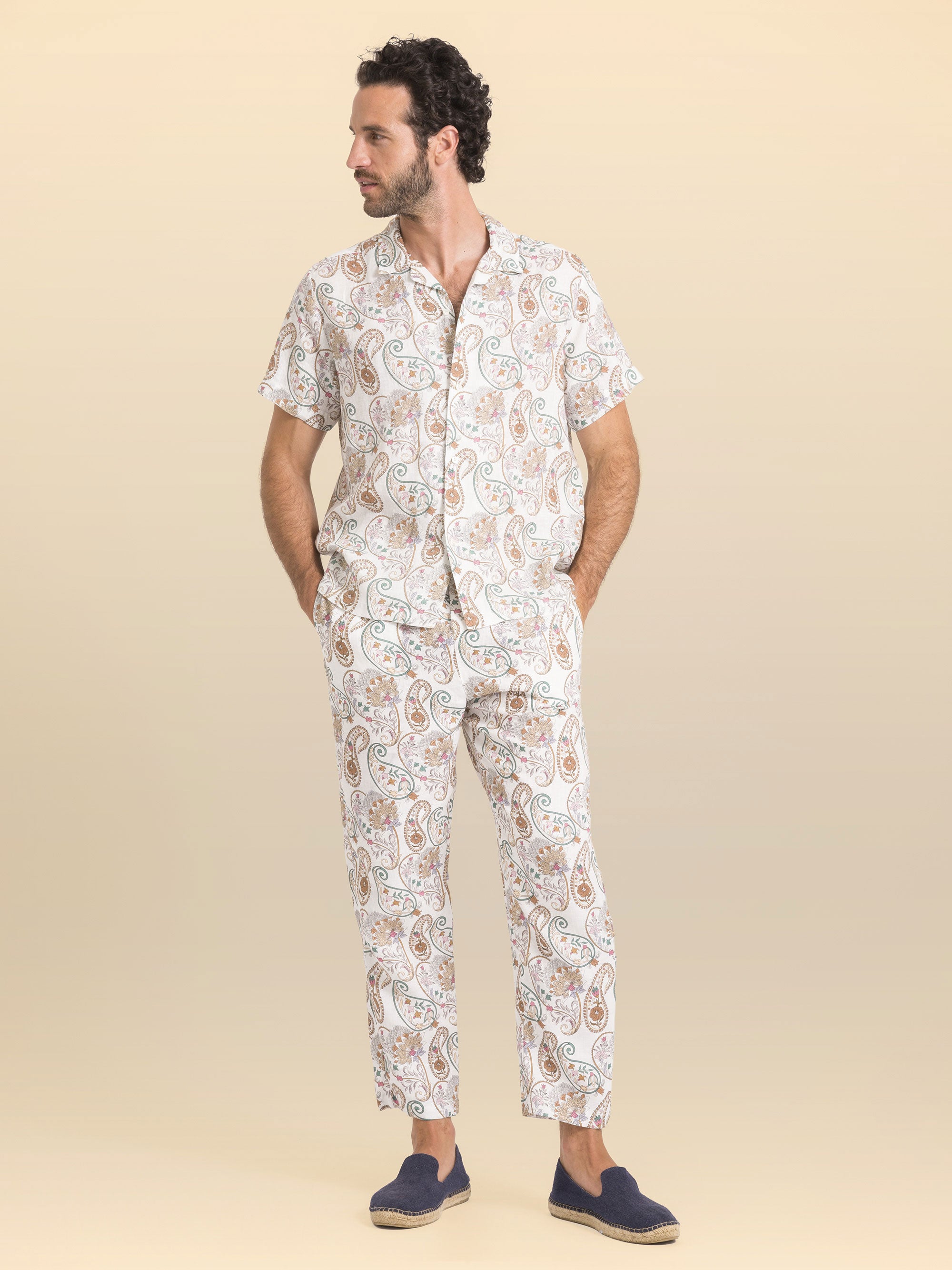 CAMISA BOWLING EM LINHO CASABLANCA