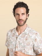 Bowlinghemd aus Leinen Casablanca