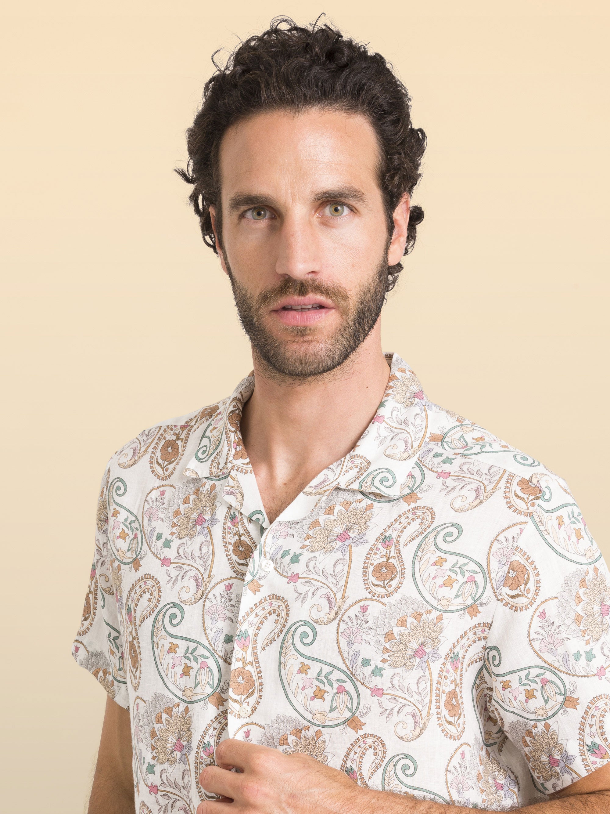 CAMISA BOWLING EM LINHO CASABLANCA