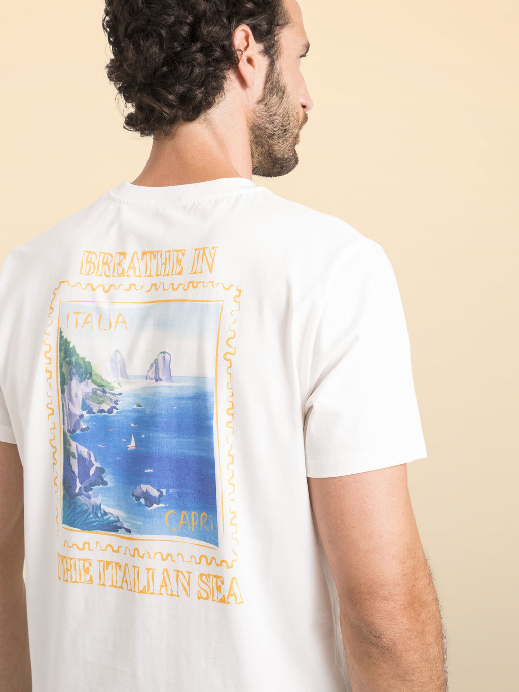T-HERREN-TSHIRT "BREATHE IN THE ITALIAN SEA - CAPRI" MARZAMEMI