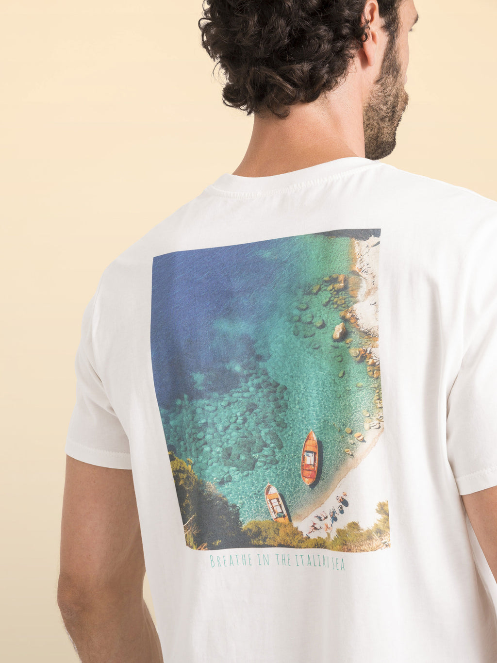 T-SHIRT "BREATHE IN THE ITALIAN SEA - STRAND" MARZAMEMI