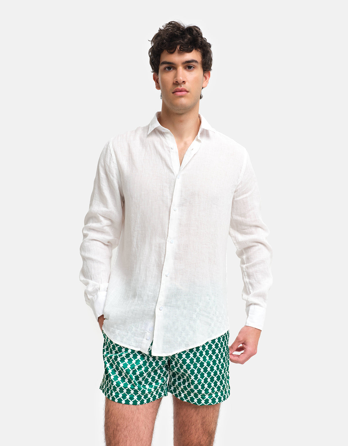White Linen Beach Shirt