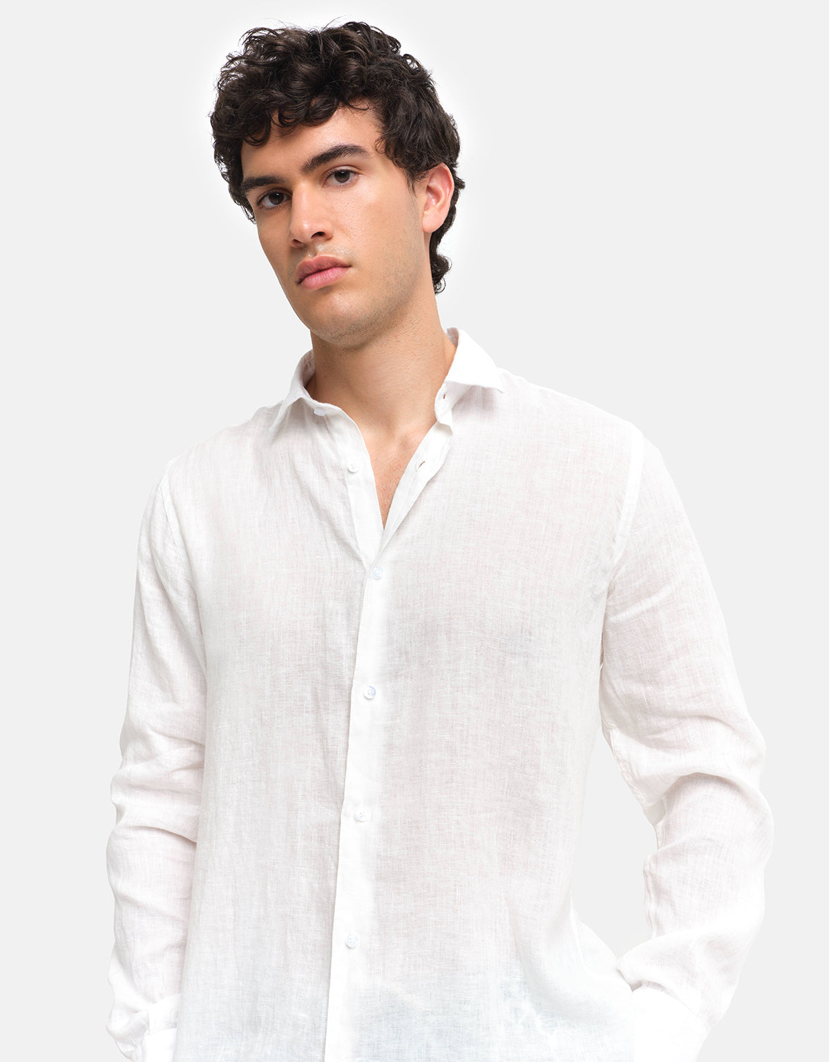 White Linen Beach Shirt
