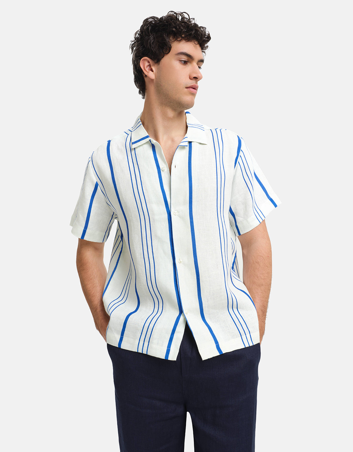 La Greca Linen Bowling Shirt