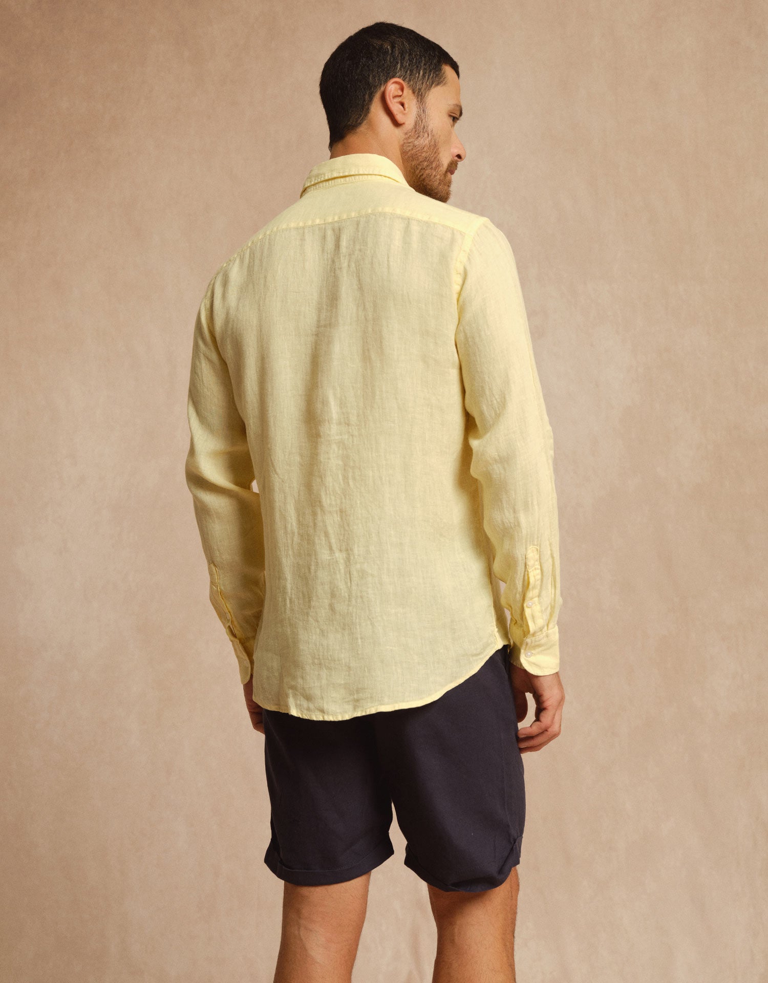 Orange Linen Shirt