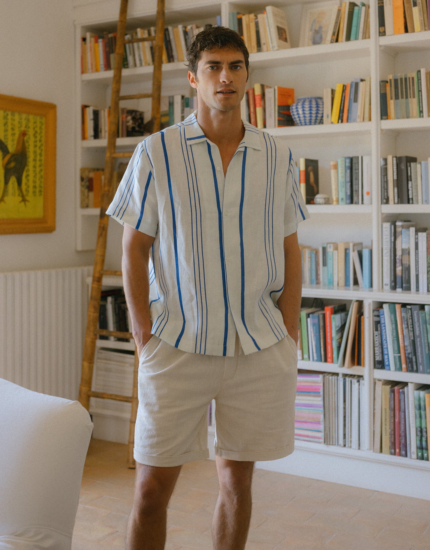 La Greca Linen Bowling Shirt